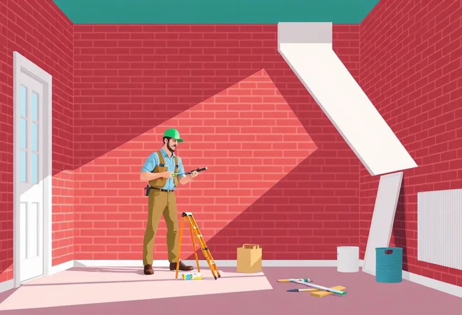 Intérieur rénové après travaux de peinture à Vauréal
