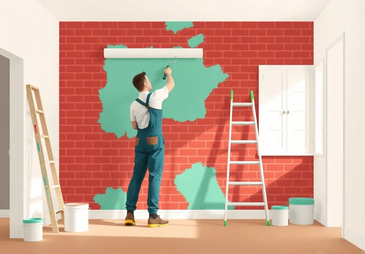 Peintre Vauréal 95490 en intervention sur un chantier